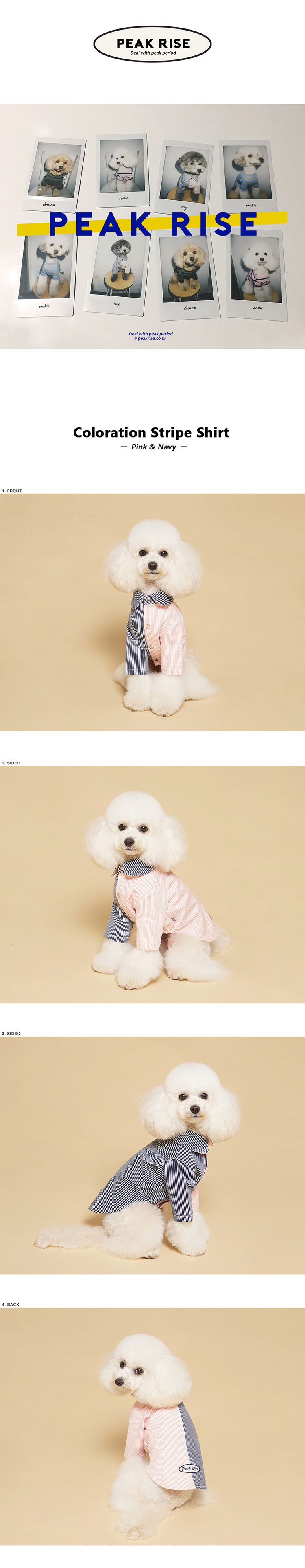 Coloration Stripe Shirt Pink & Navy 상세 이미지 1