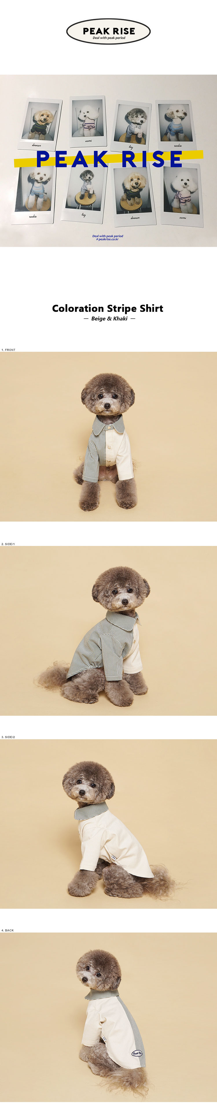 Coloration Stripe Shirt Beige & Khaki 상세 이미지 1