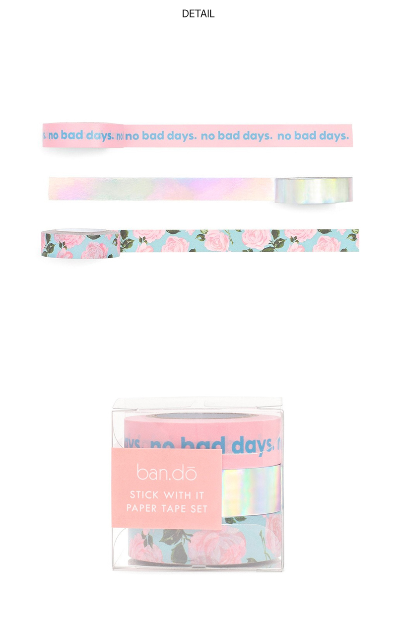 stick with it paper tape set - rose parade 상세 이미지 2