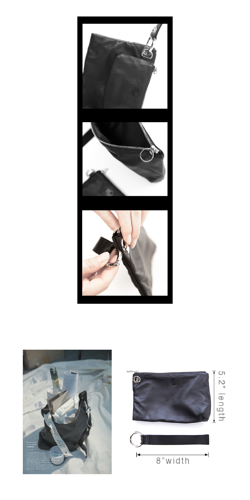 WRISTLEY POUCH (BLACK) 상세 이미지 3