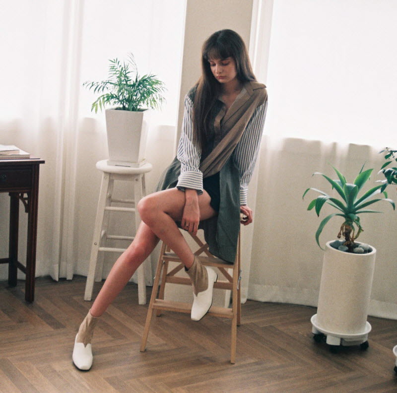 T021 span boots white (2cm) 상세 이미지 3