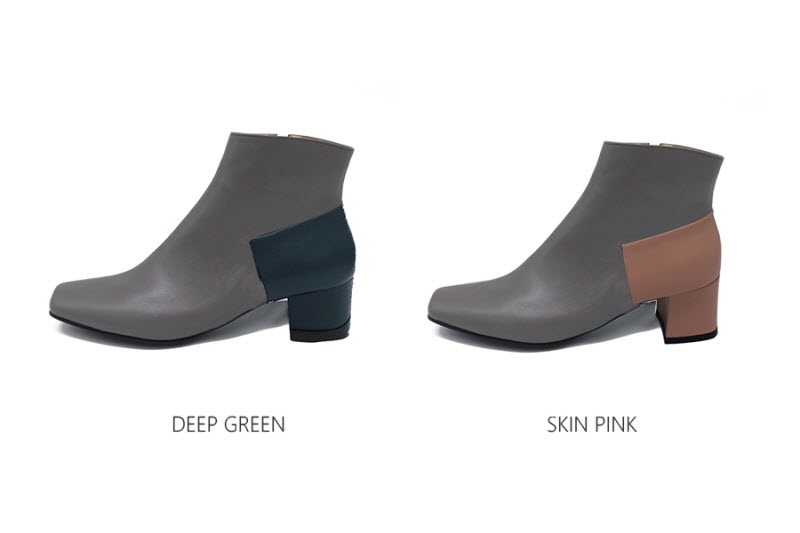 T020 block boots grey (5cm) 상세 이미지 1