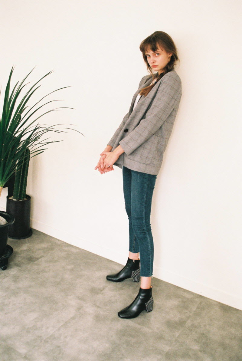 T020 block boots black (5cm) 상세 이미지 2