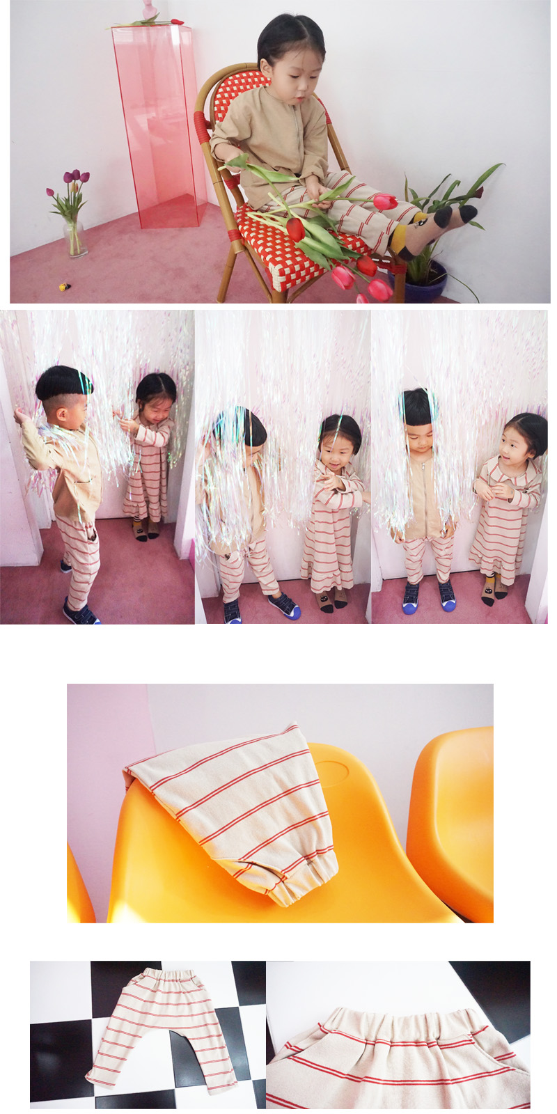 cotton stripe pants 상세 이미지 3