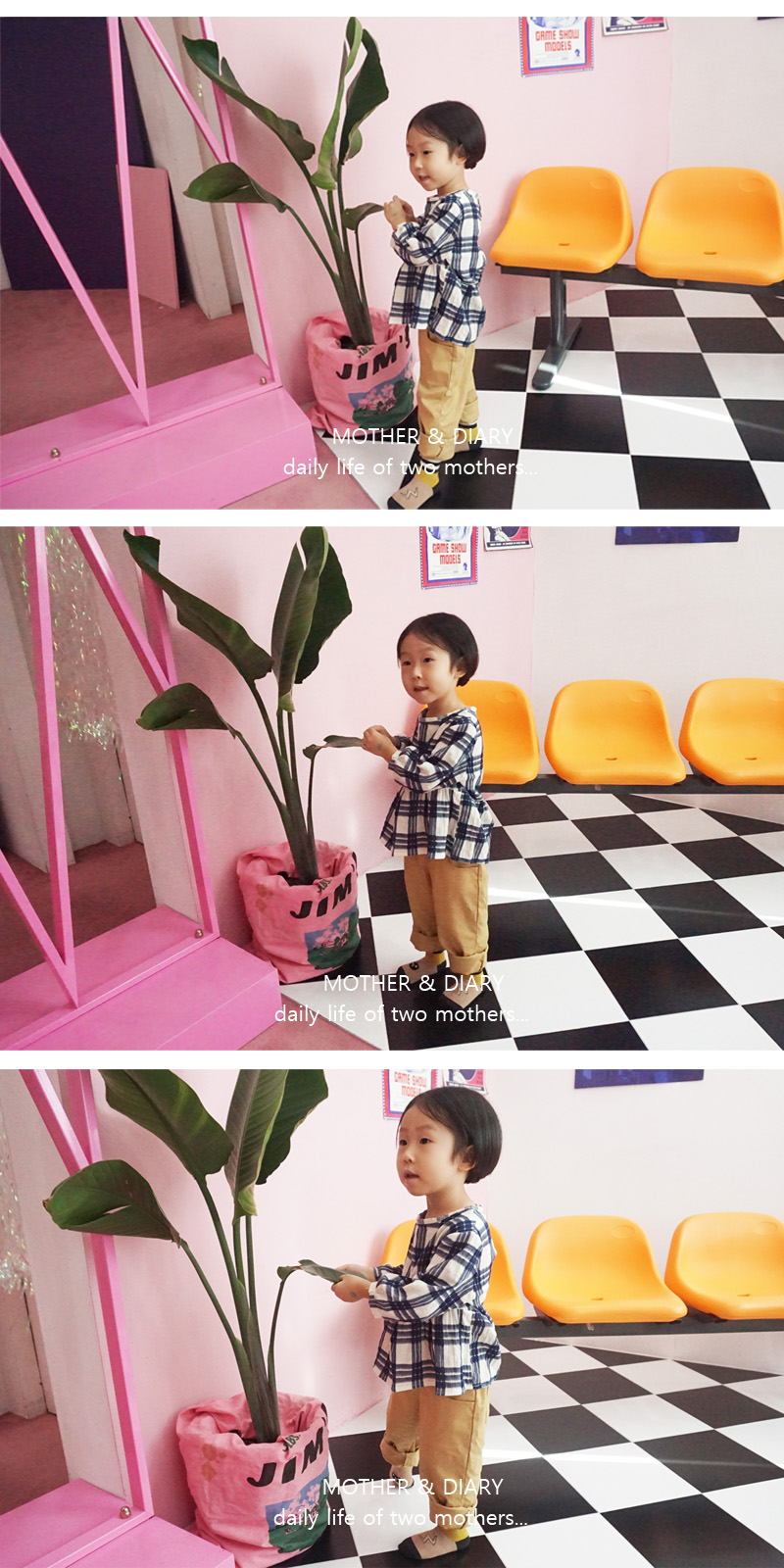 check ruffle blouse 상세 이미지 1