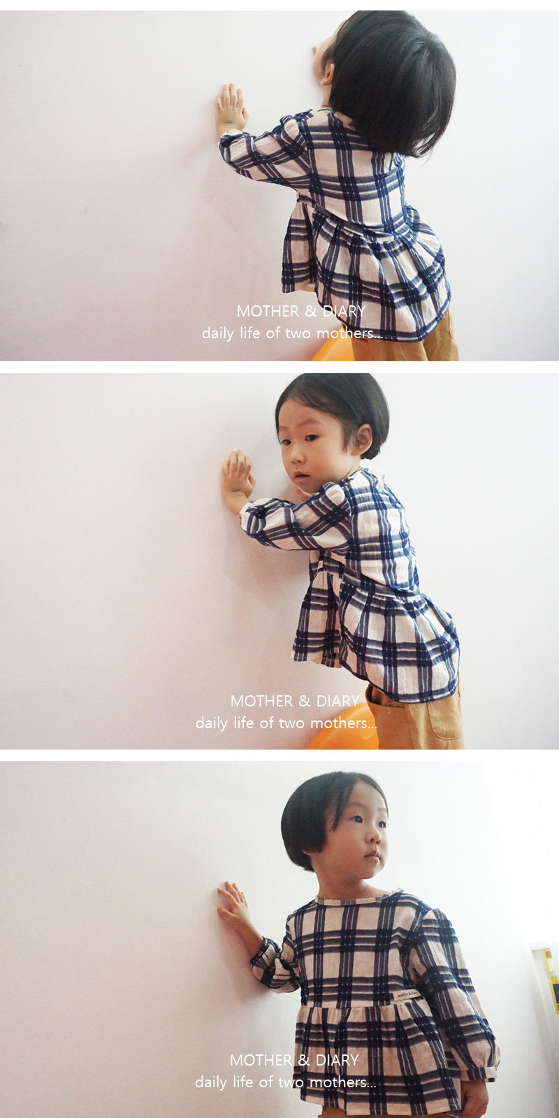 check ruffle blouse 상세 이미지 3