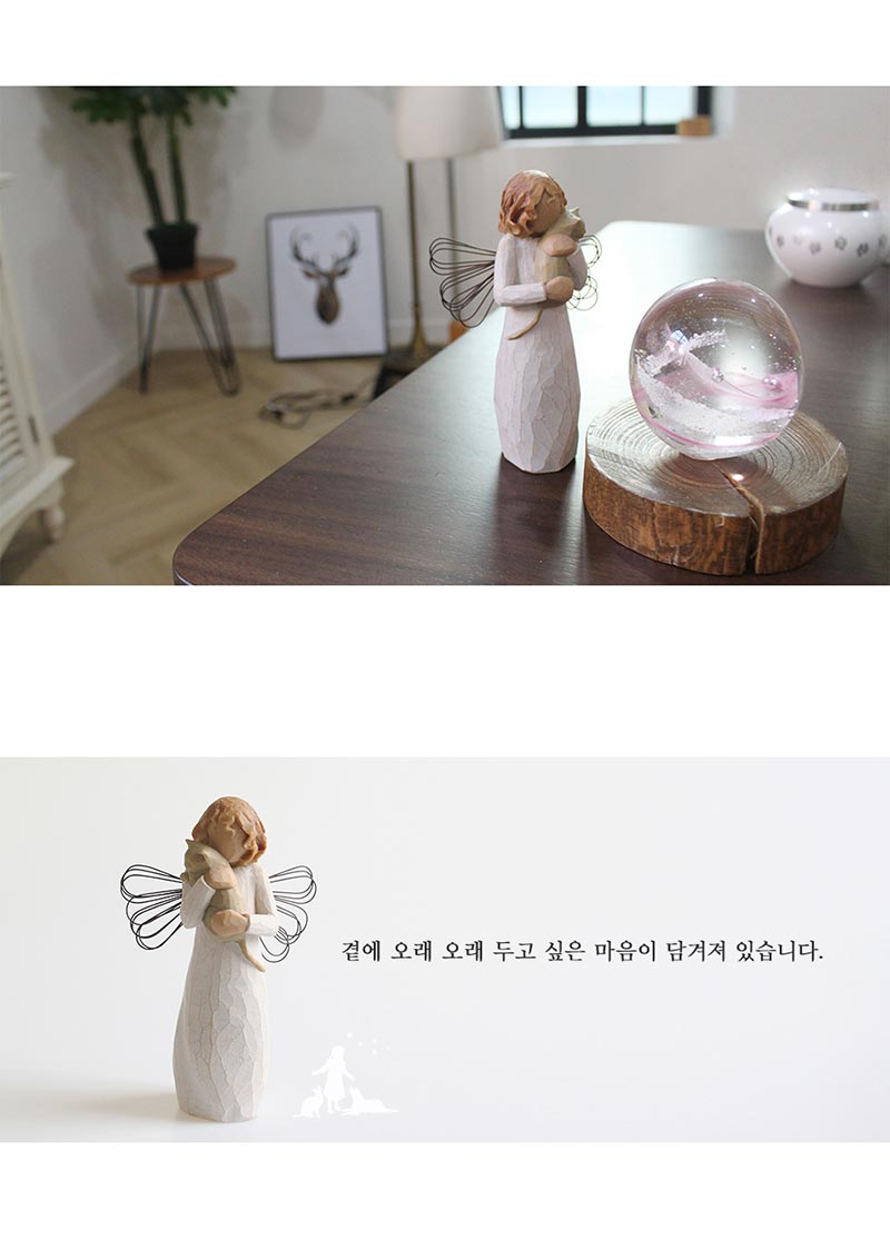 천사의 고양이 조각상 장례 추모 펫로스 상세 이미지 3