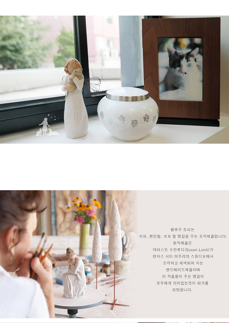 천사의 고양이 조각상 장례 추모 펫로스 상세 이미지 4