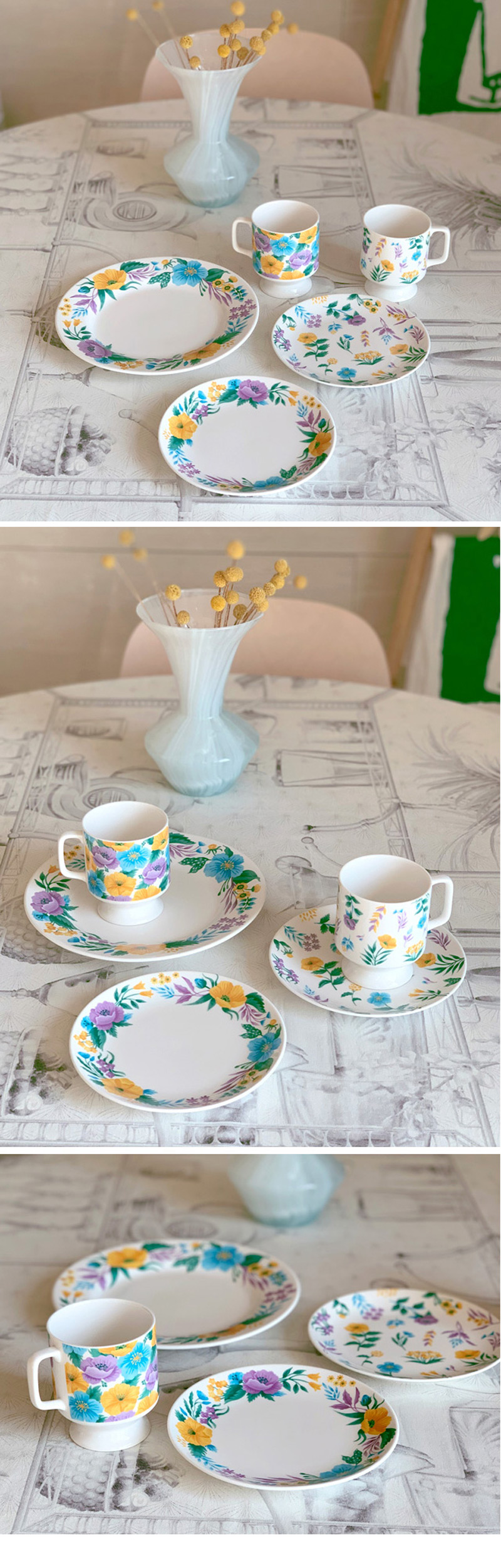 커먼키친 Retro Botanical Flower 굽머그 상세 이미지 2