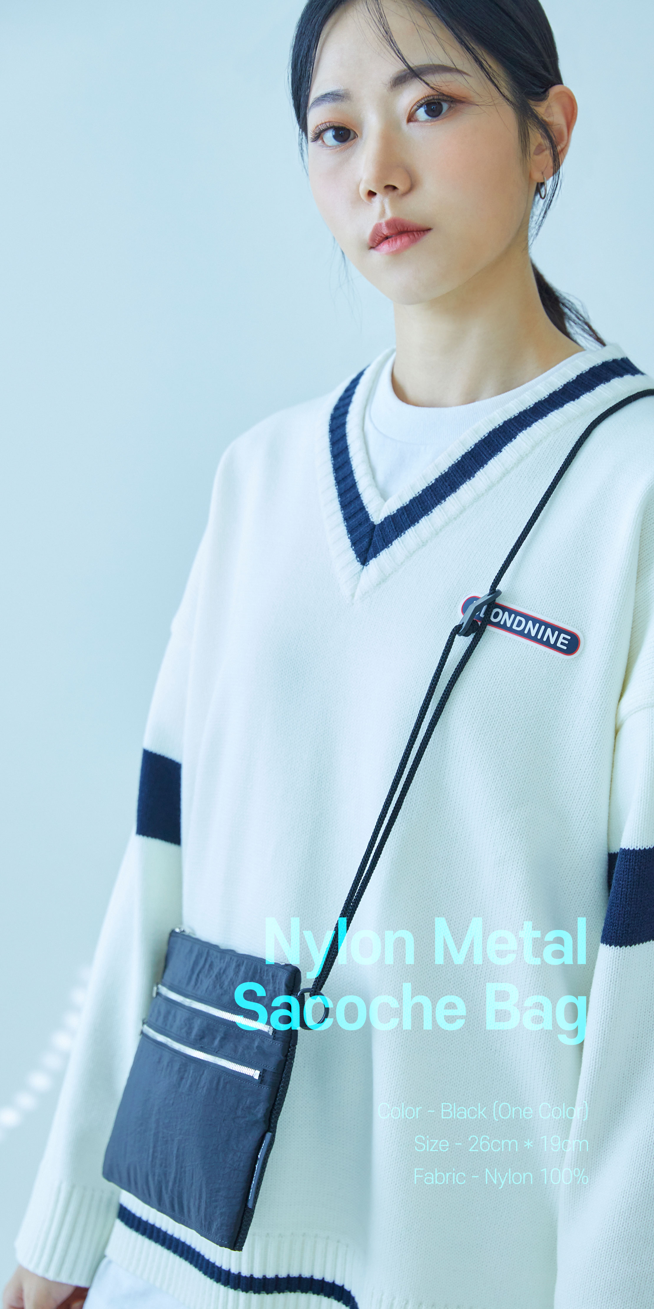 메종드바라 나일론메탈 샤코슈백 미니크로스백 상세 이미지 1