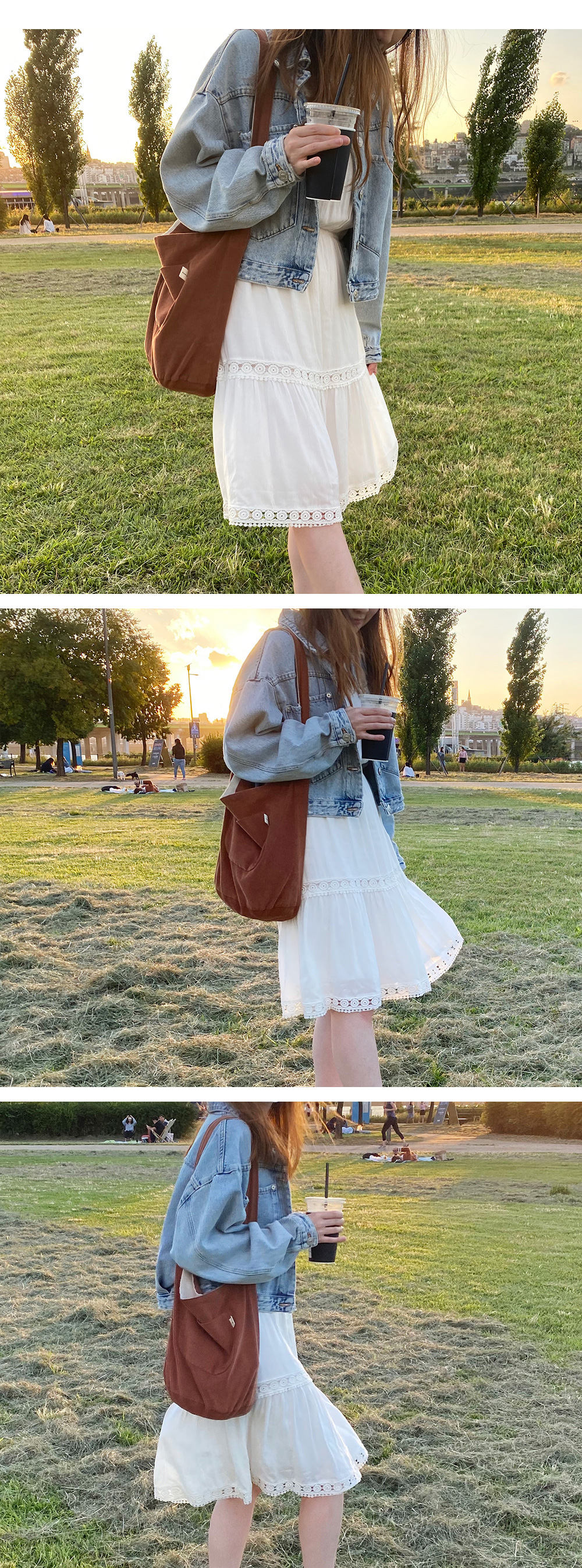 [Soora] Reversible Corduroy Ecobag (Ivory/Brown) 상세 이미지 3