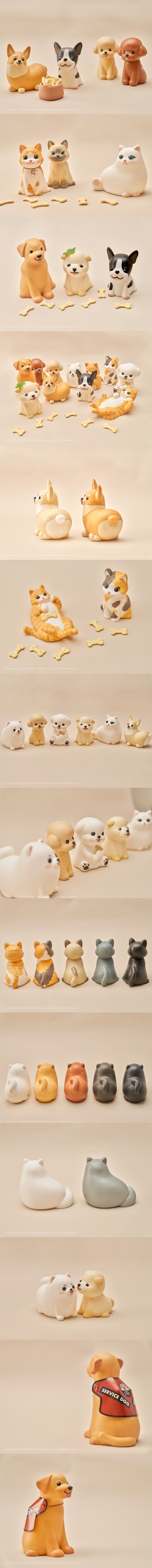 멍냥이 컬러링 키트 색칠놀이 12종 취미키트 유기견기부 상세 이미지 6