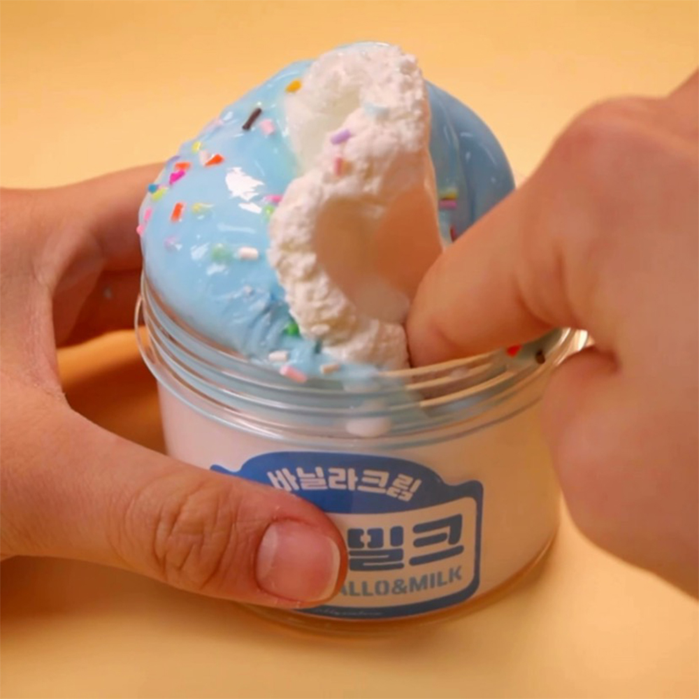 [국내생산/안심성분] 마시밀크 말랑 우유지글리 점토슬라임 상세 이미지 3