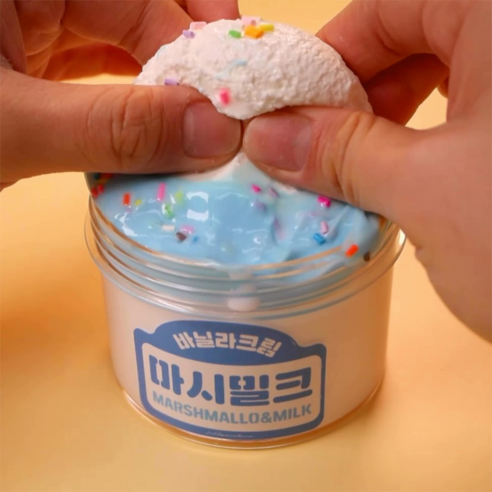 [국내생산/안심성분] 마시밀크 말랑 우유지글리 점토슬라임 상세 이미지 4