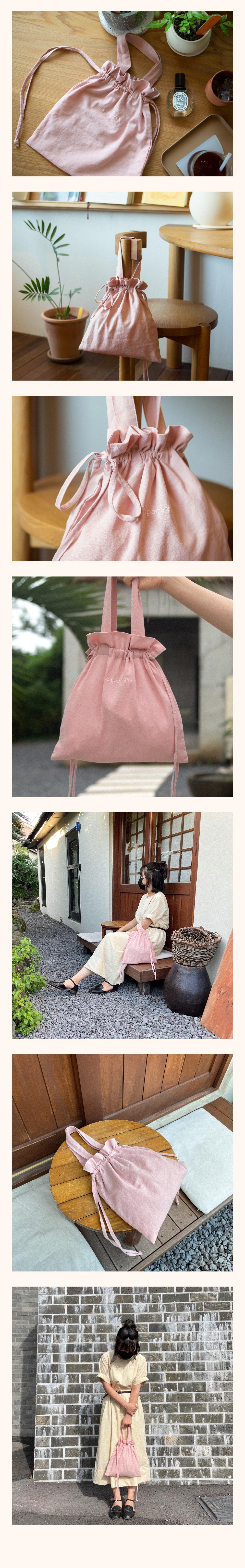 하품 미니 에코백 토트백 4color  요가 독서 가방 상세 이미지 2