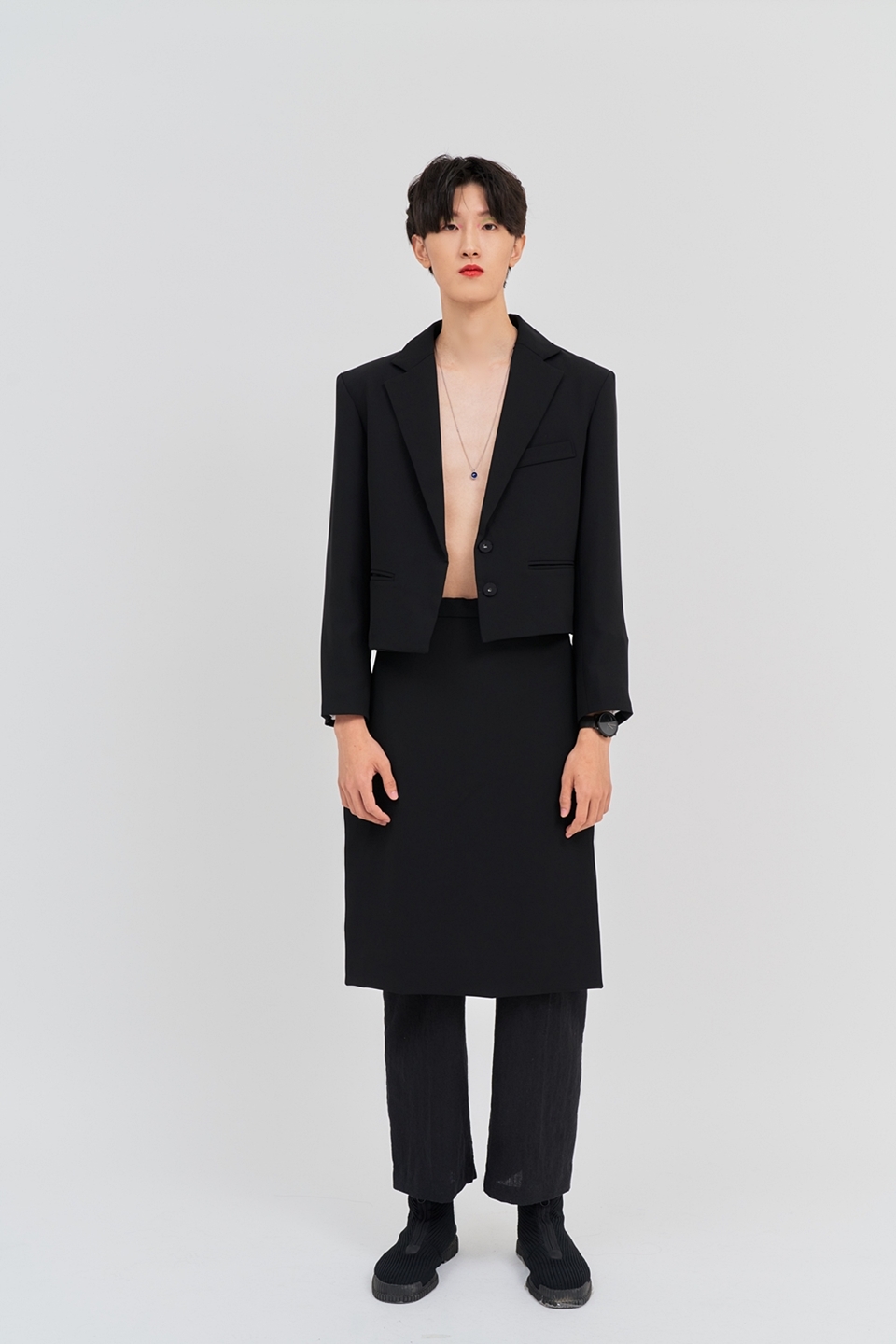 [언어더컬러]basic crop jacket ( BLACK ) 상세 이미지 1