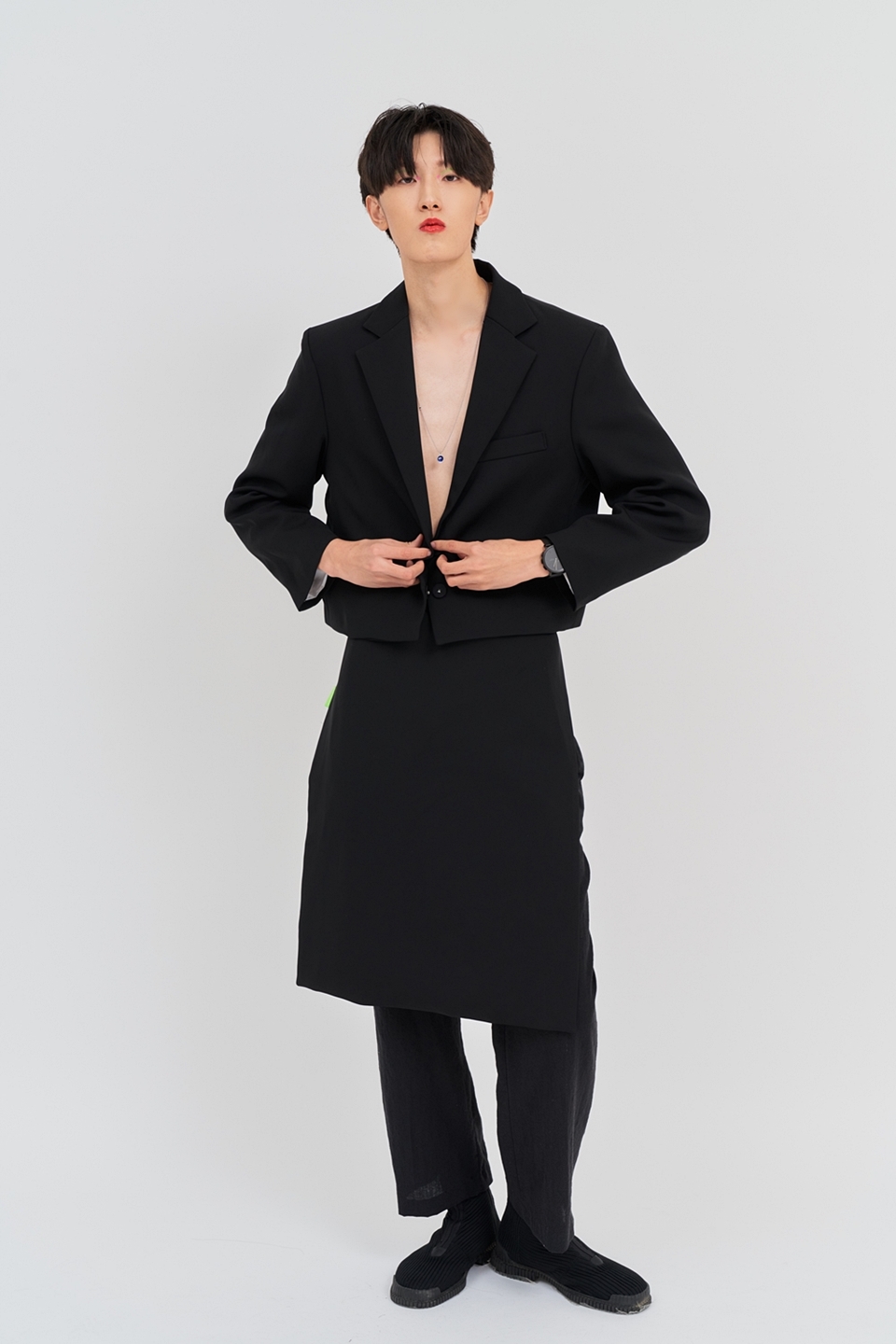 [언어더컬러]basic crop jacket ( BLACK ) 상세 이미지 2