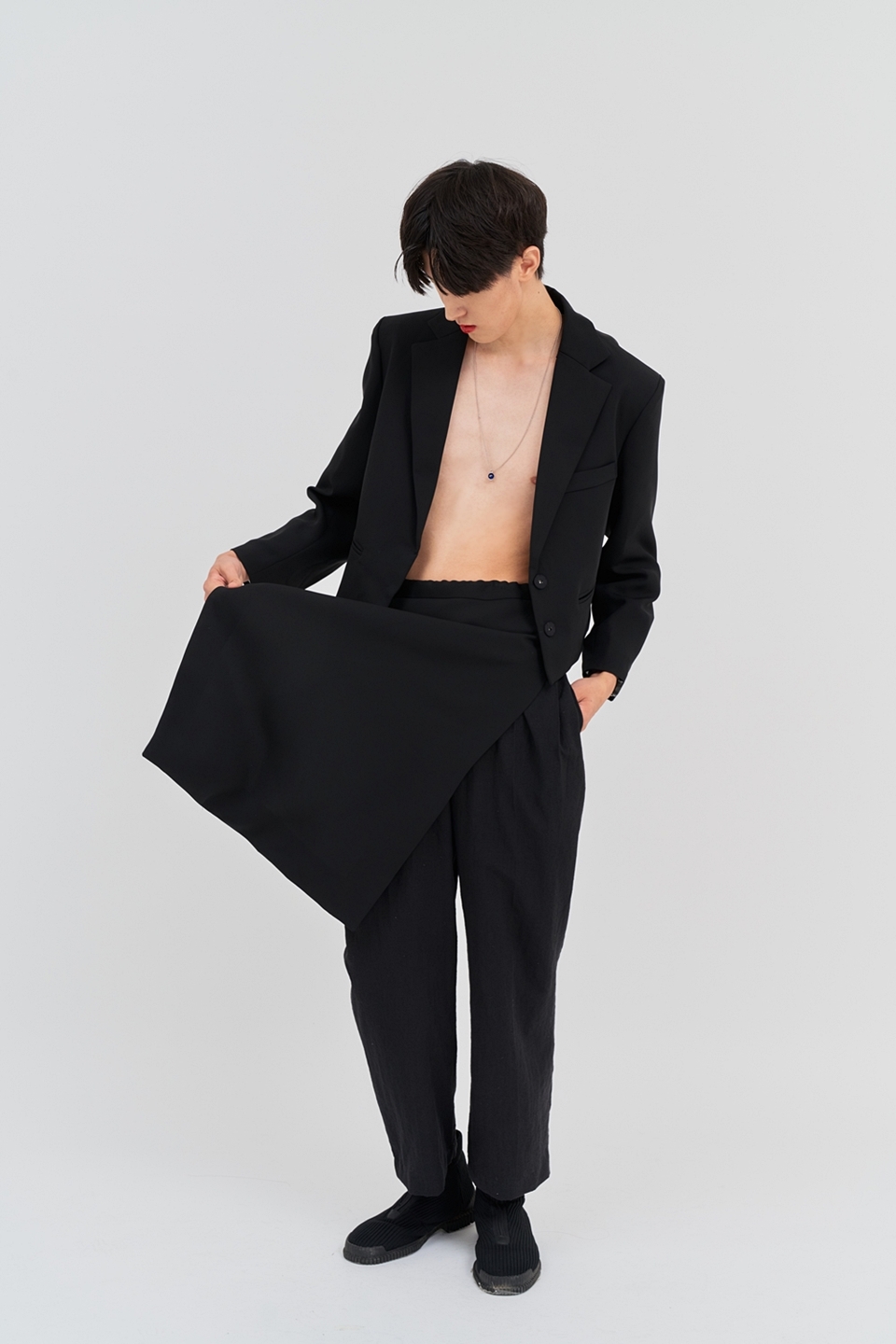 [언어더컬러]basic crop jacket ( BLACK ) 상세 이미지 3