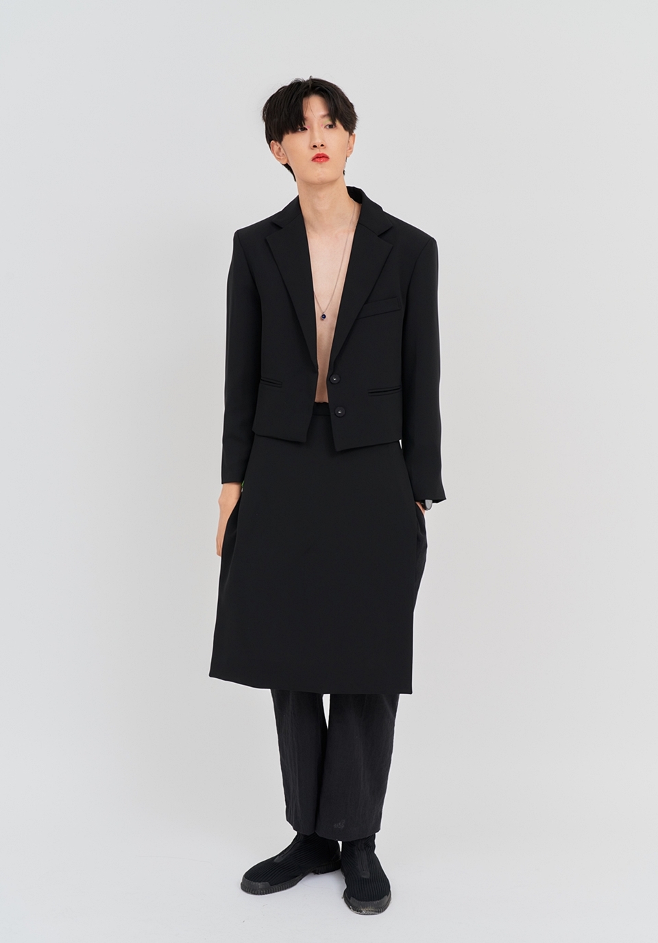 [언어더컬러]basic crop jacket ( BLACK ) 상세 이미지 4