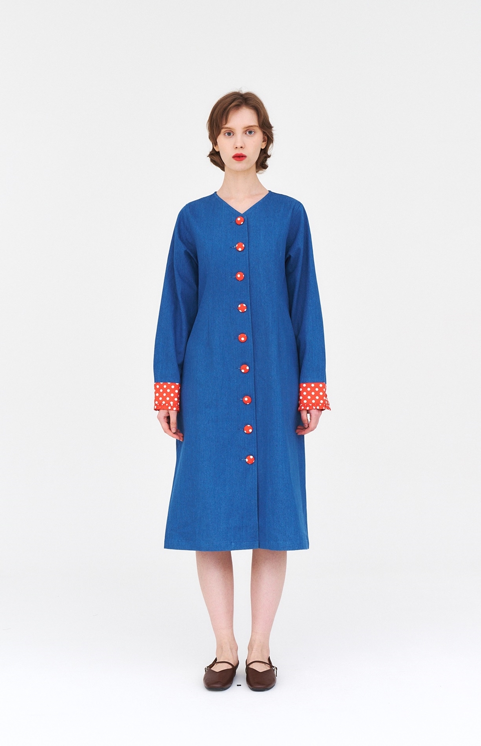 [언어더컬러]dress + collar set 상세 이미지 1