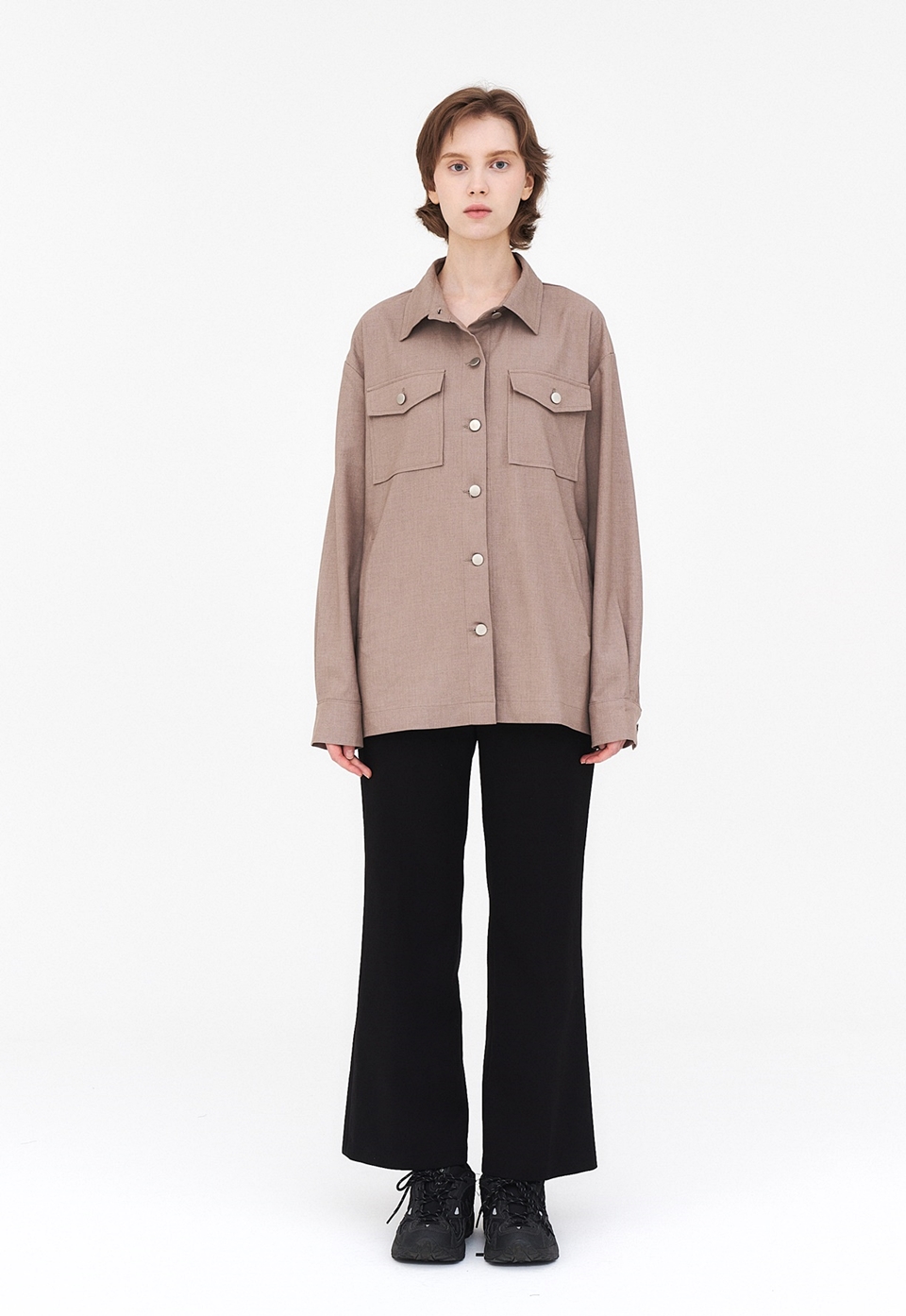 [언어더컬러]shirt and outer (WOOL) 상세 이미지 1