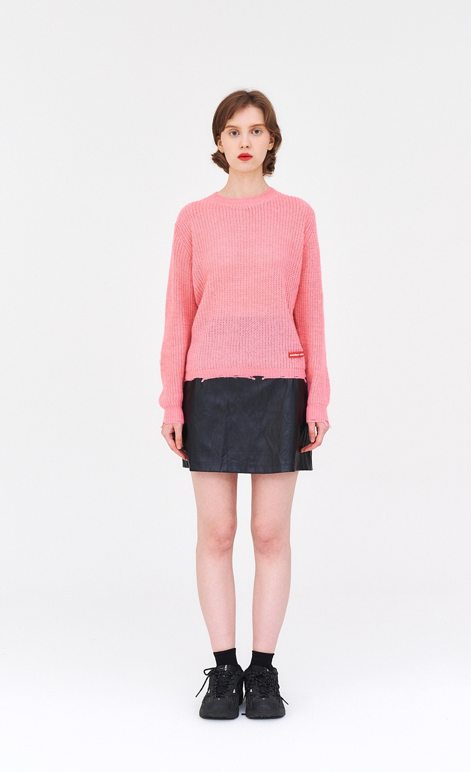 [언어더컬러]Damage knitwear (PINK) 상세 이미지 1