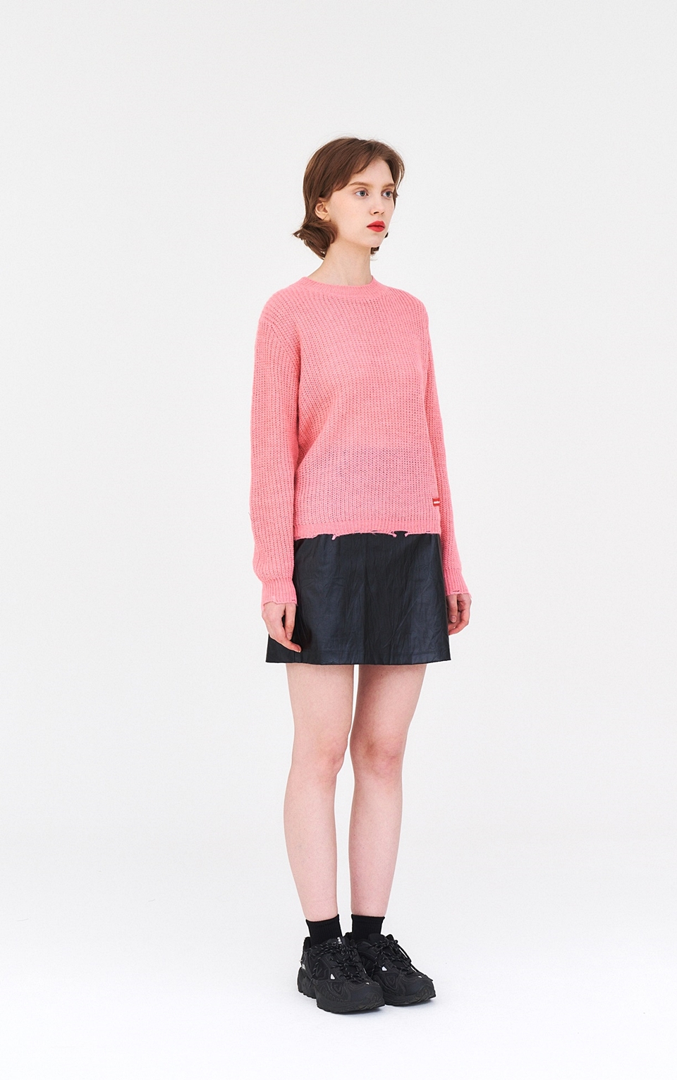 [언어더컬러]Damage knitwear (PINK) 상세 이미지 2