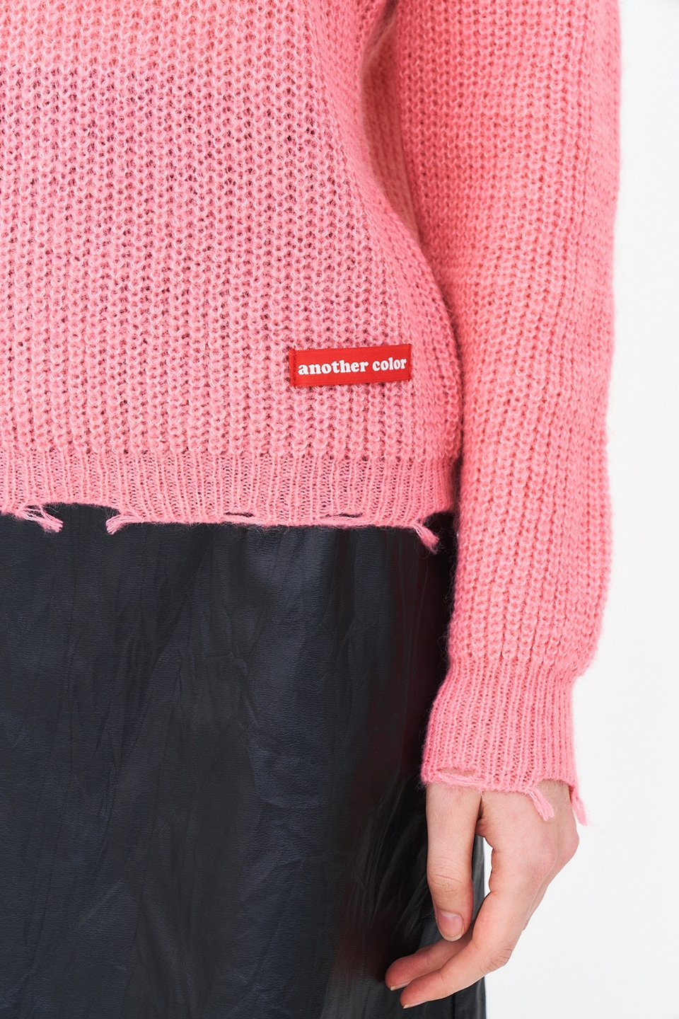 [언어더컬러]Damage knitwear (PINK) 상세 이미지 5