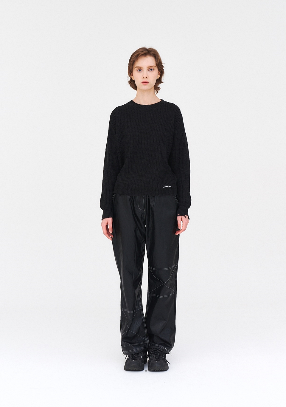 [언어더컬러]Damage knitwear (BLACK) 상세 이미지 1
