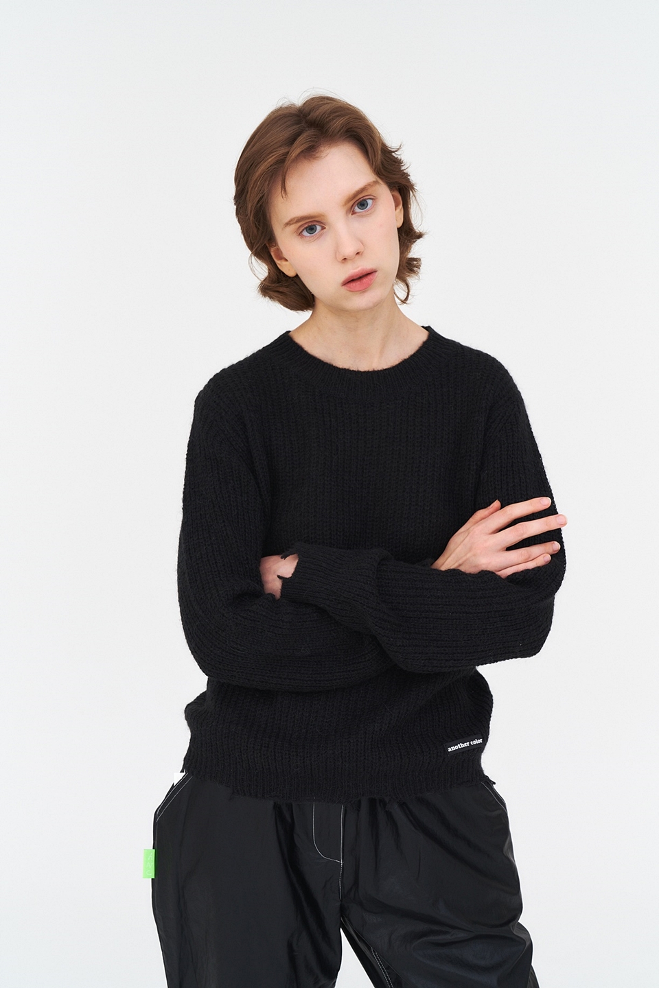 [언어더컬러]Damage knitwear (BLACK) 상세 이미지 3