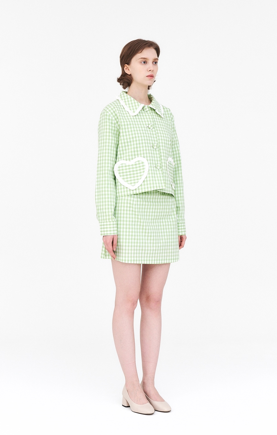 [언어더컬러]CHECK SHIRRING pantskirt 상세 이미지 2
