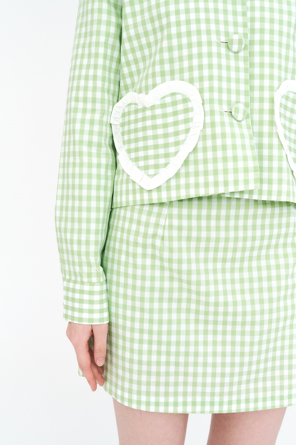 [언어더컬러]CHECK SHIRRING pantskirt 상세 이미지 4