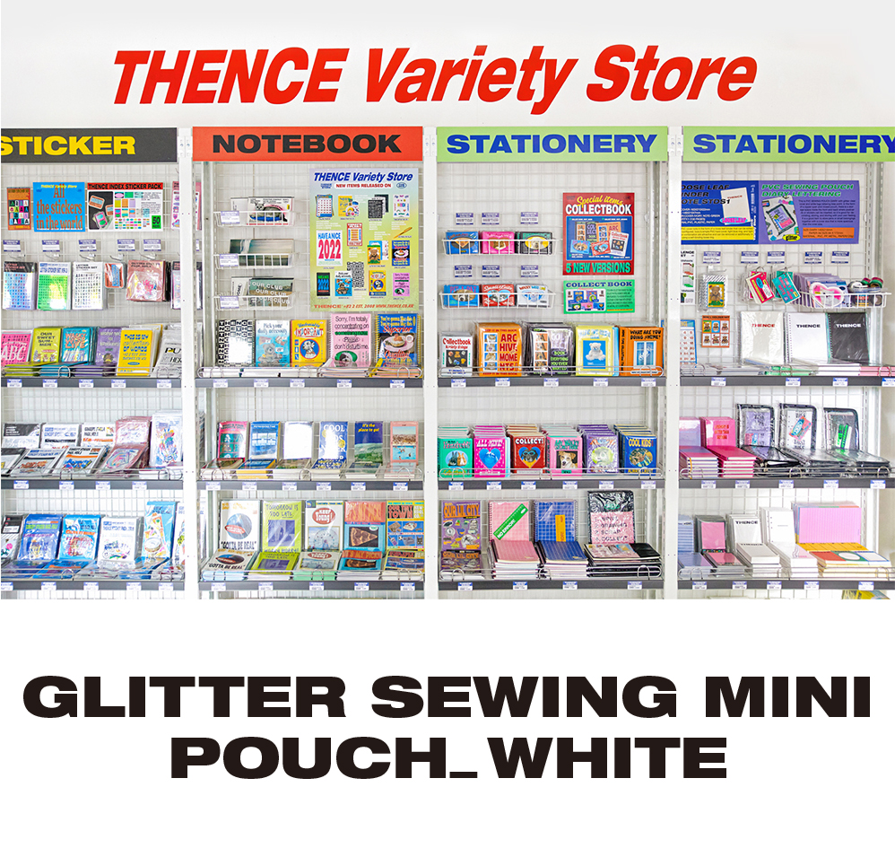 GLITTER SEWING MINI POUCH_WHITE 상세 이미지 1