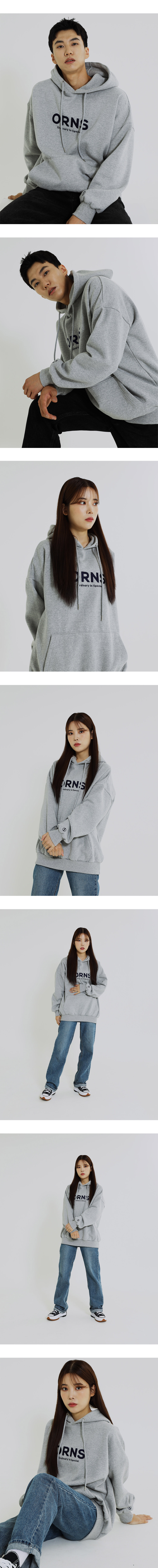ORNS 로고후드(Grey) 상세 이미지 5