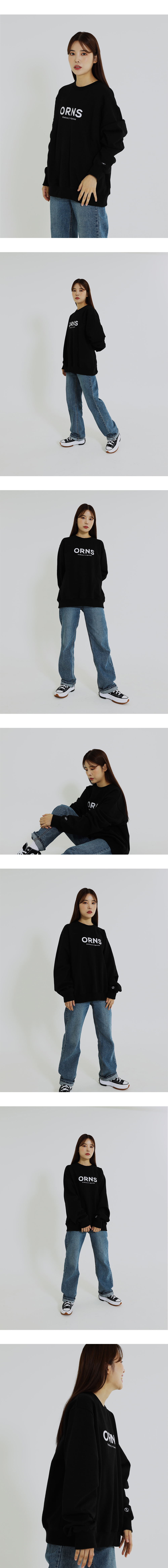 ORNS 로고맨투맨(Black) 상세 이미지 5