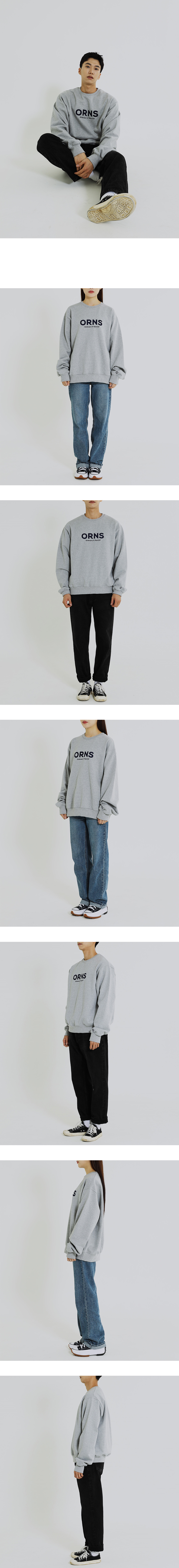 ORNS 로고맨투맨(Grey) 상세 이미지 4