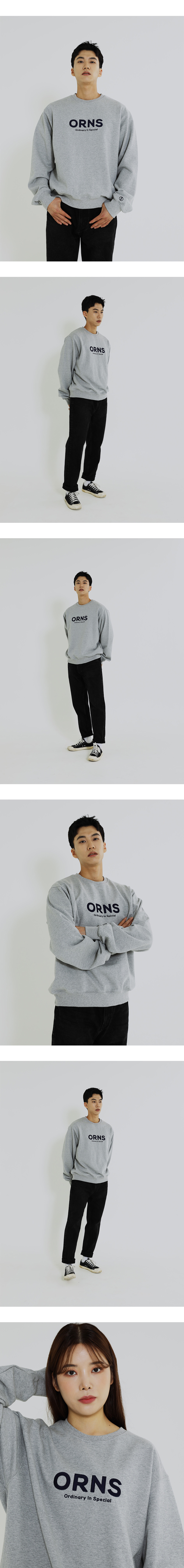 ORNS 로고맨투맨(Grey) 상세 이미지 5