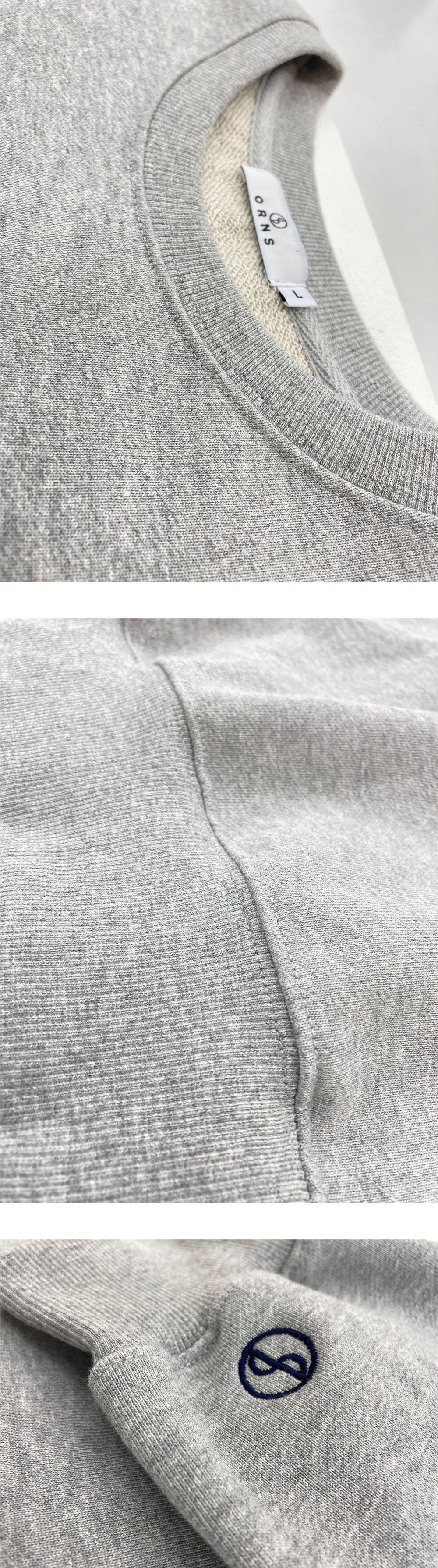 ORNS 로고맨투맨(Grey) 상세 이미지 7