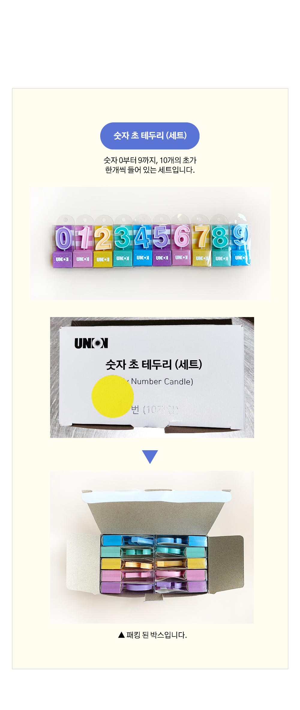 [소행섬] 숫자 초 테두리 (세트) 상세 이미지 1