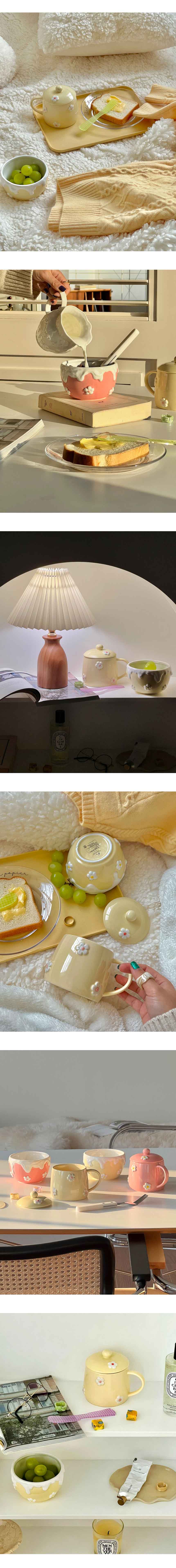 페이퍼가든 봄비 머그 컵 & 시리얼 볼 핑크 시리얼 볼 단품 상세 이미지 3