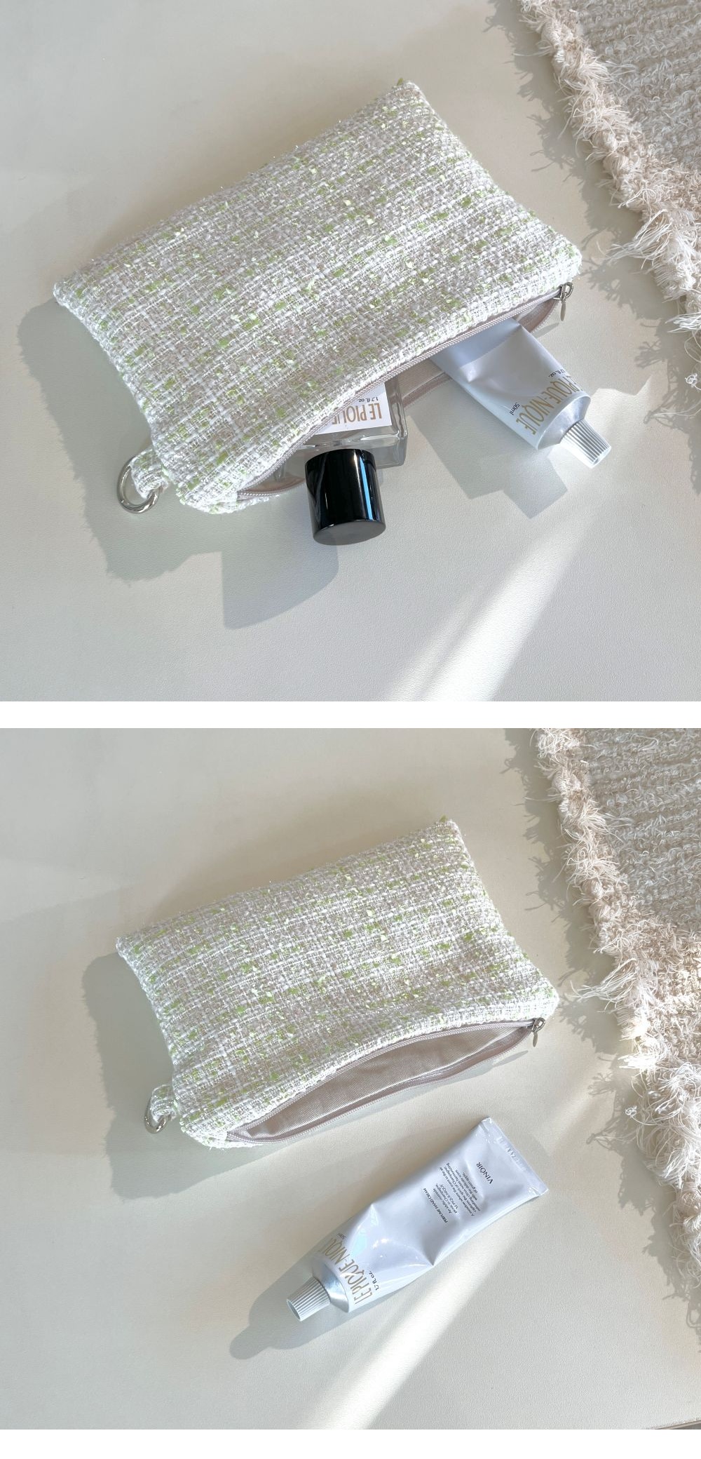[OIA] Flat pouch - tweed melon 상세 이미지 3