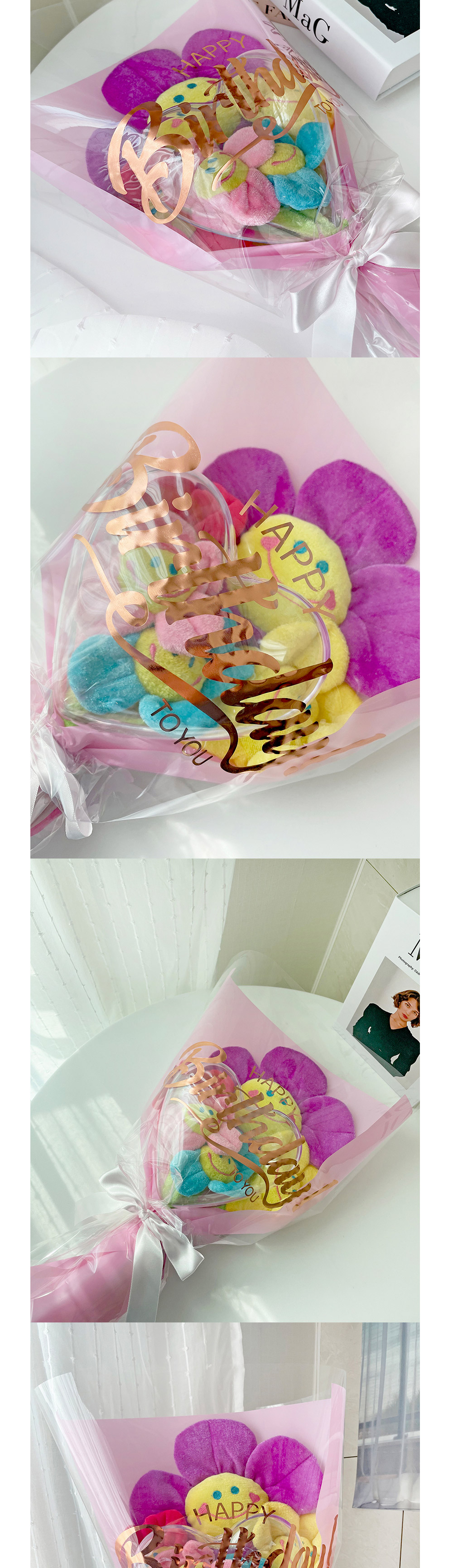 해피버스데이 생일 스마일꽃다발 색상변경가능 상세 이미지 2