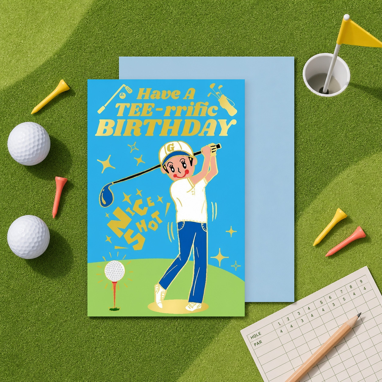 [구아빠스튜디오]골프 생일카드 HAVE A TEE-RRIFIC BIRTHDAY MAN 상세 이미지 2