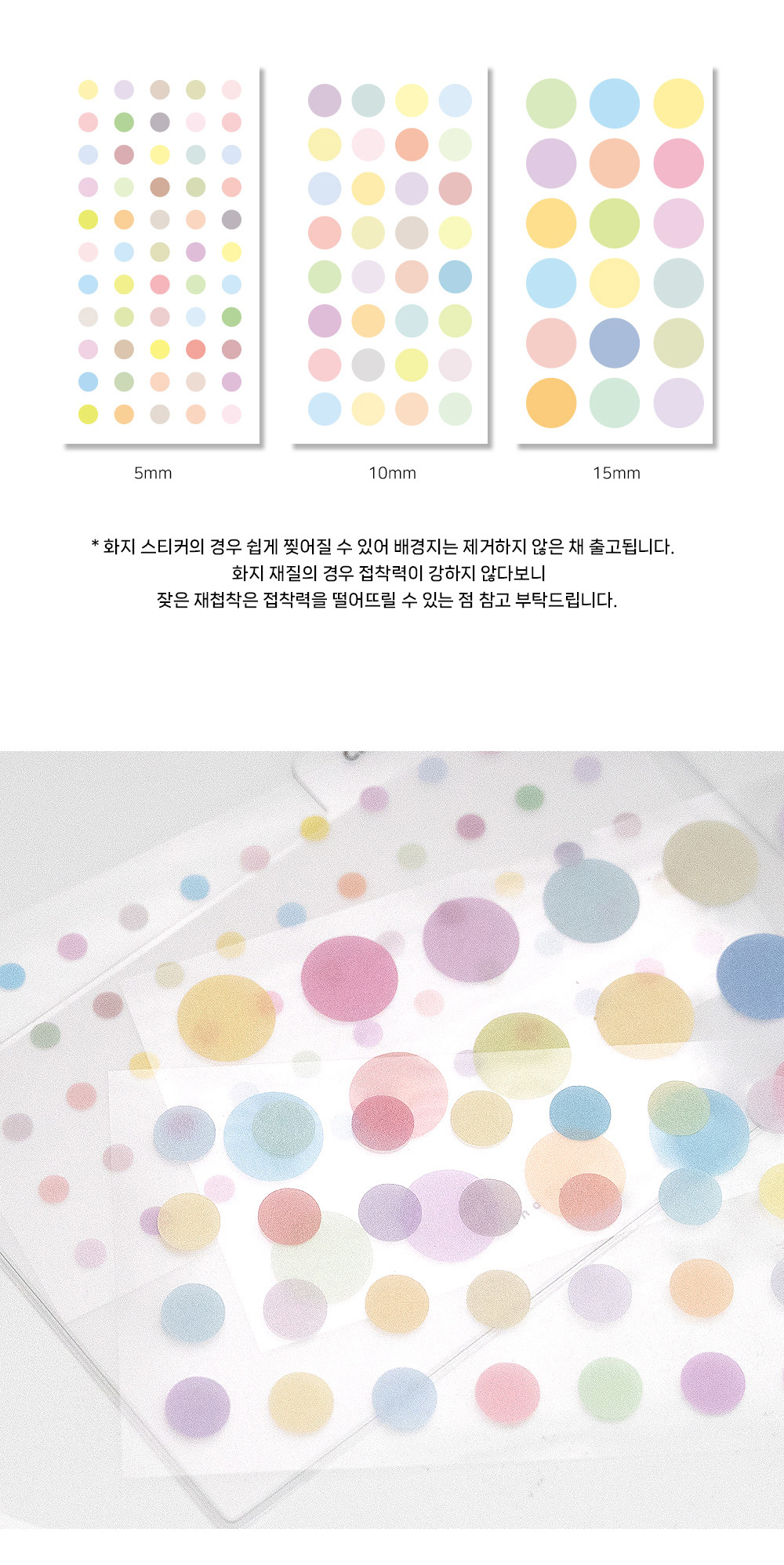 [스티커] Round masking sticker 상세 이미지 2