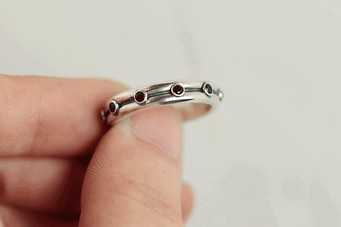 Black spinel eternity ring 상세 이미지 6