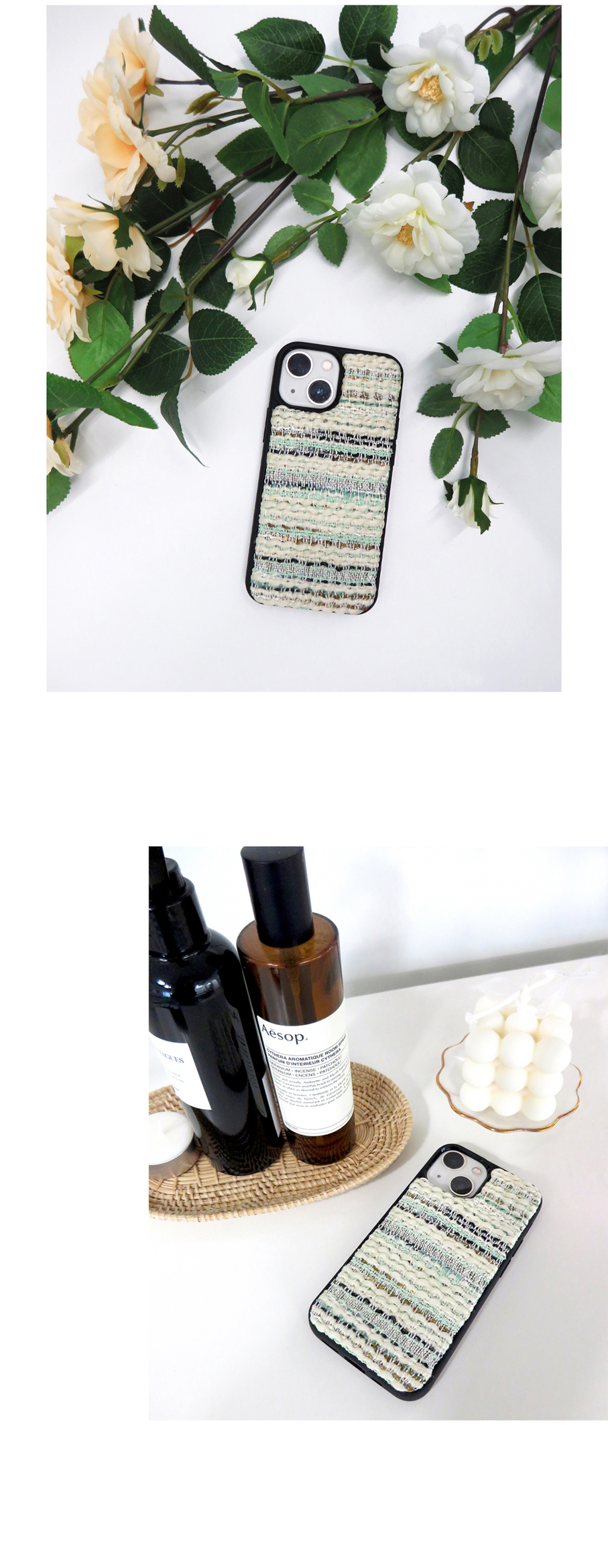 TEXTILE PHONE CASE [MINT] 상세 이미지 5