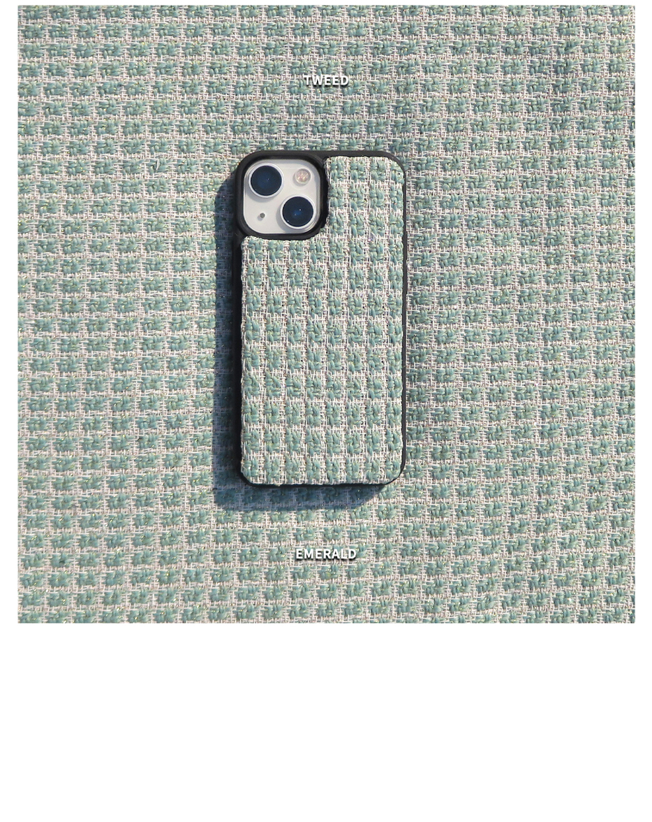 TEXTILE PHONE CASE [EMERALD] 상세 이미지 3