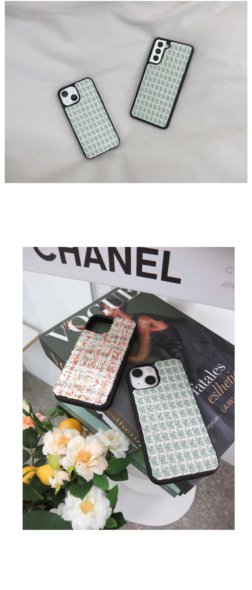 TEXTILE PHONE CASE [EMERALD] 상세 이미지 5
