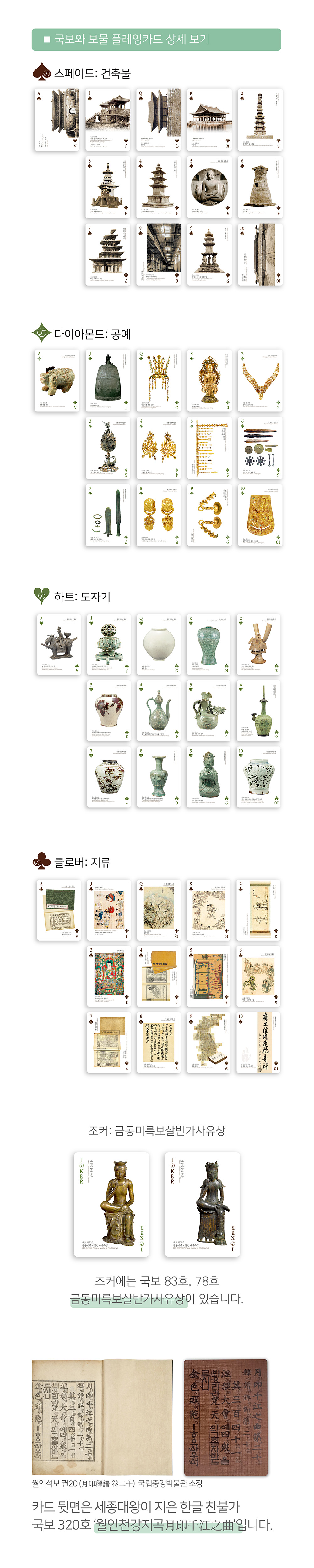한국의 문화유산 시리즈Ⅰ 국보와 보물 플레잉카드_포커 상세 이미지 2