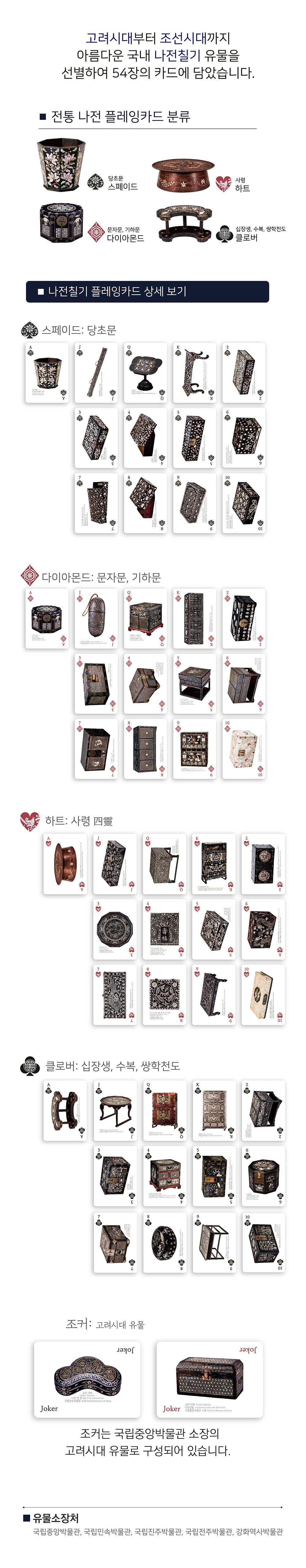 한국의 문화유산 시리즈Ⅳ 나전 플레잉카드_포커 상세 이미지 2